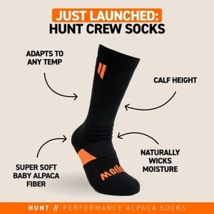 Hollow Hunt Crew Performance Alpaca Socks